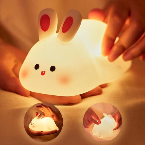Cute Rabbit Silicone Night Lamp, Home and Living 