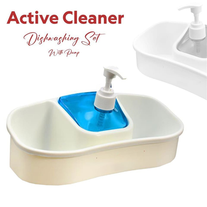Dishwashing Set With Liquid Holder