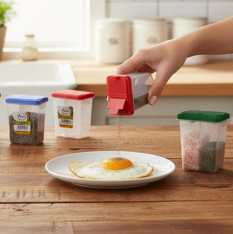 Dual Compartment Salt & Pepper Shaker, Kitchen Accessories 