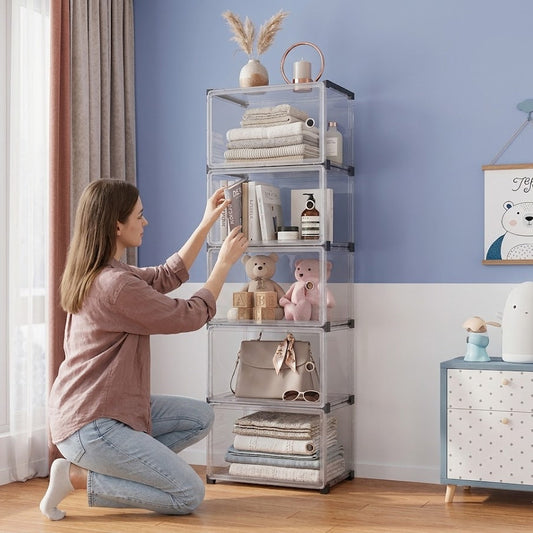 Durable Plastic Storage Cabinet Organizer