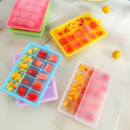 Easy-Release Silicone Ice Mold with Lid, Kitchen Accessories 