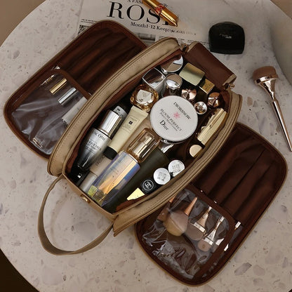 Elegant Leather Beauty Travel Bag