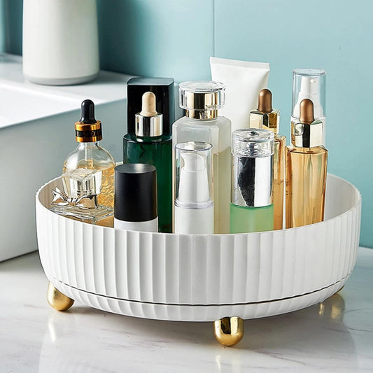Elegant Rotating Vanity Organizer – Makeup, Skincare & Beauty Storage Stand