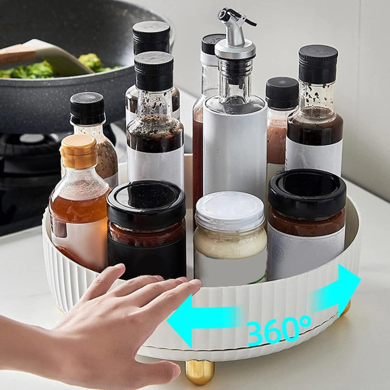 Elegant Rotating Vanity Organizer – Makeup, Skincare & Beauty Storage Stand