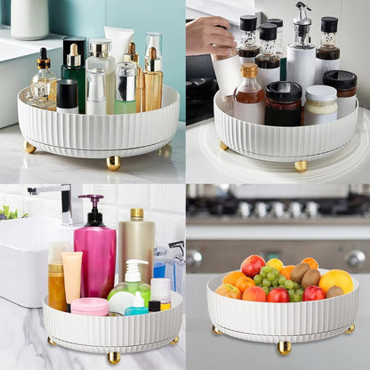 Elegant Rotating Vanity Organizer – Makeup, Skincare & Beauty Storage Stand