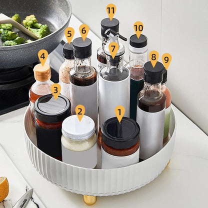 Elegant Rotating Vanity Organizer – Makeup, Skincare & Beauty Storage Stand