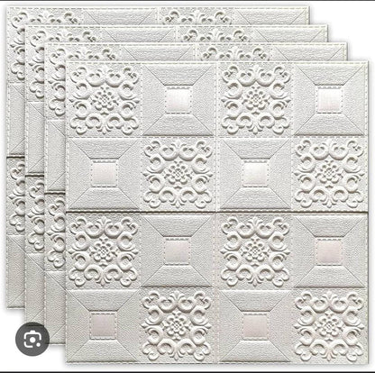 Embossed 3D Wall Panels – Self-Stick Decorative Wall Covering for Home Decor