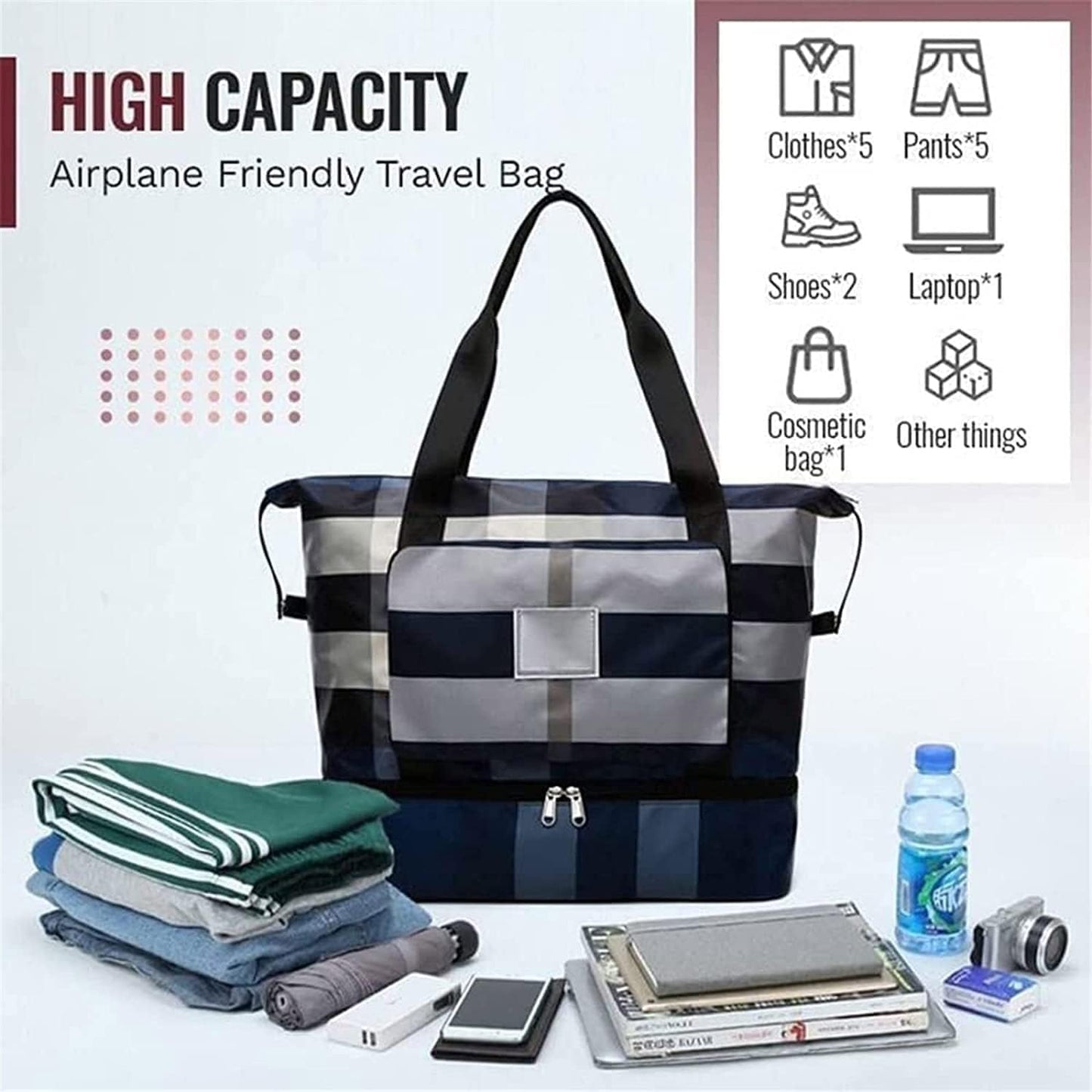 Expandable Foldable Travel Bag