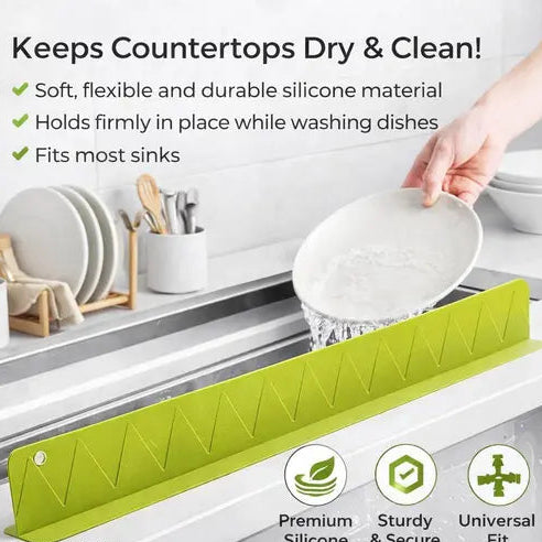 Flexible Water Dam Barrier for Kitchen Sink and Vanity