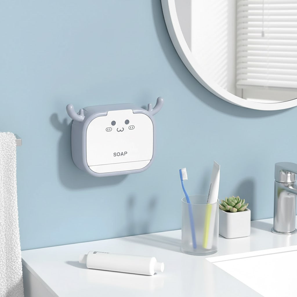 Flip Drain Soap Box – Smart & Neat Soap Storage, Home and Living 