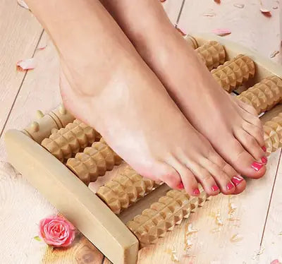 Foot Massage Roller – Wooden Rolling Massager for Home & Travel