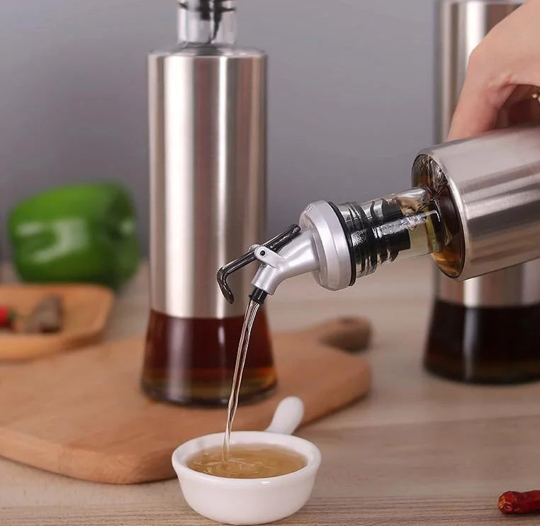 Glass Olive Oil and Vinegar Dispenser Bottle for Cooking & Dining