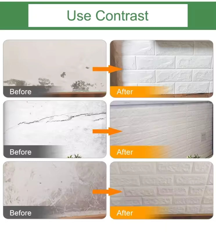 3PCS Modern Brick Wall Covering Sheets DIY Peel & Stick Panels