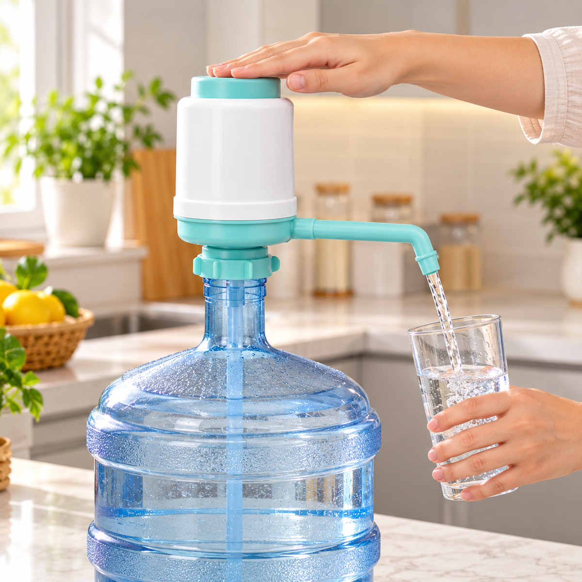 Hand Press Bottle Water Pump – Convenient Manual Water Dispenser