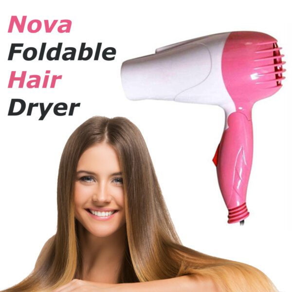 Heavy-Duty 1000W Hair Dryer – Foldable Compact Hair Styling & Drying Machine