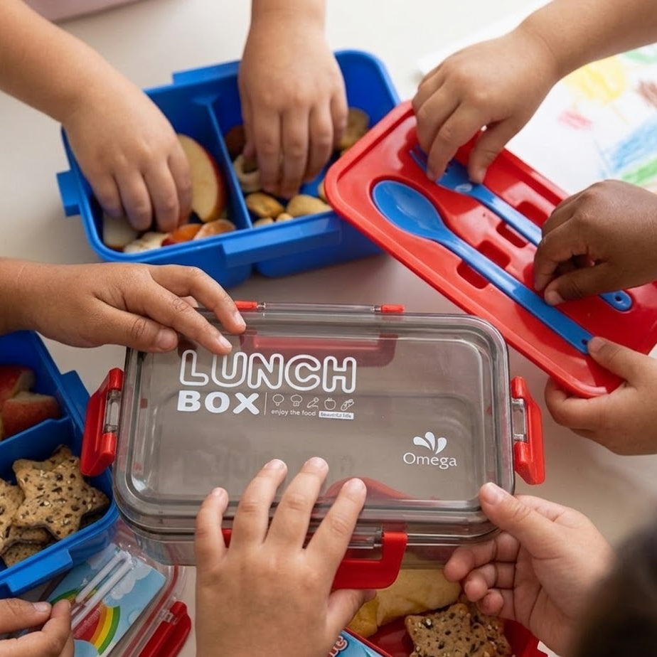 Kendy Bento Style Lunch Box – 2 Compartments with Cutlery, Home and Living 