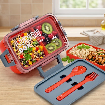 Kendy Bento Style Meal Box – Easy Carry with Built-in Cutlery, Home and Living 
