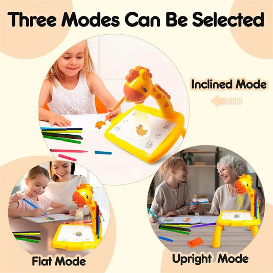 Kids Educational Drawing Table – 3-in-1 Projector Art & Activity Desk