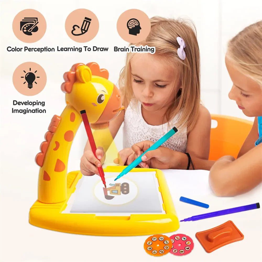 Kids Educational Drawing Table – 3-in-1 Projector Art & Activity Desk