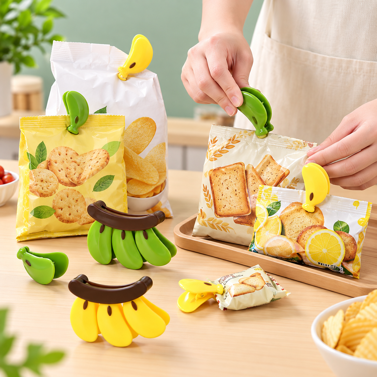 Kitchen Bag Sealing Clips – Banana Design Food Storage Closures