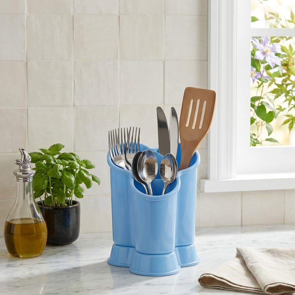 Kitchen Cutlery Organizer with 4 Sections