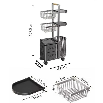 Kitchen Storage Trolley Cart, Kitchen Accessories 