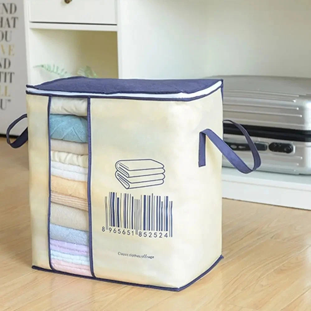 Large Capacity Clothes Storage Bag – Blanket & Bedding Organizer
