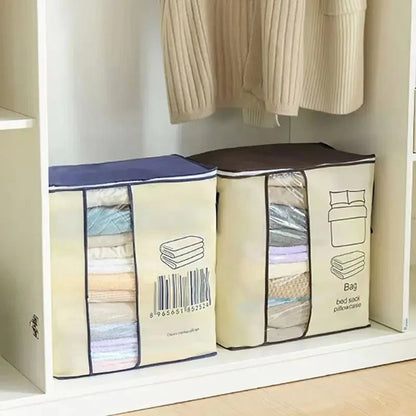 Large Capacity Clothes Storage Bag – Blanket & Bedding Organizer