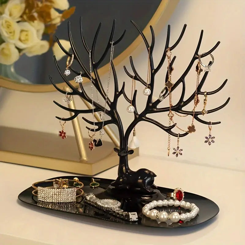 Luxe Crown Jewelry Display Stand Organizer