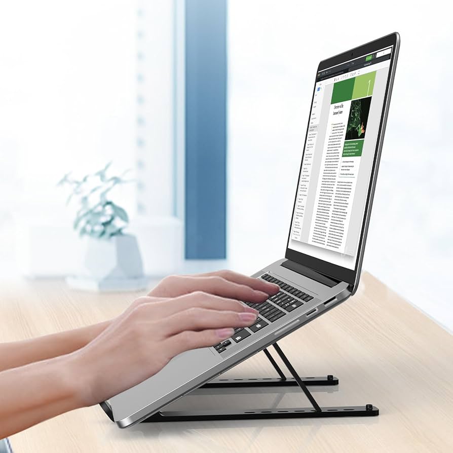 Full Aluminum Adjustable Laptop Riser – dailywholesale.pk