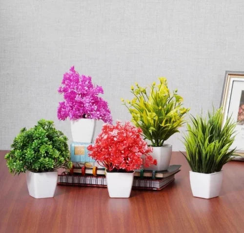 Mini Artificial Plants Set of 3  – Stylish Indoor Home Decoration