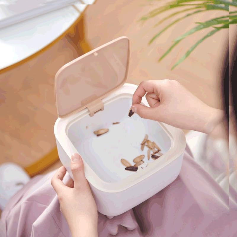 Mini Desktop Waste Bin – Stylish Countertop Trash Can with Lid