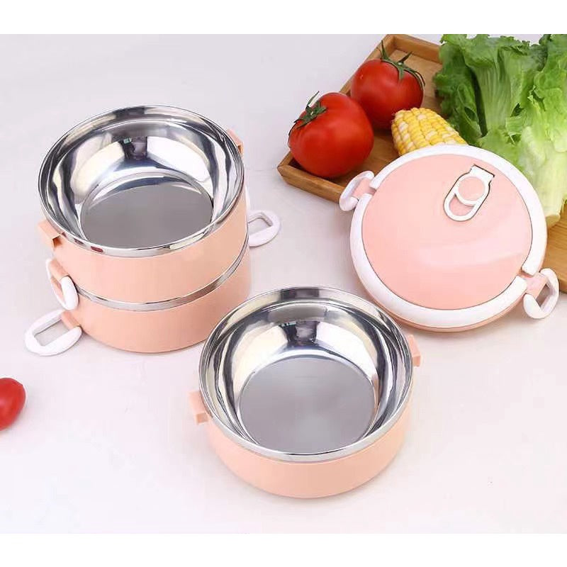 Modern 3-Layer Stainless Steel Bento Box for Office & School