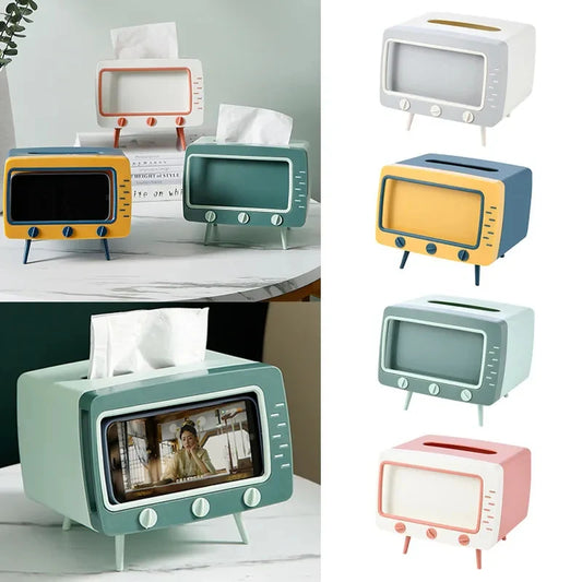 Modern TV Shape Tissue Dispenser Organizer