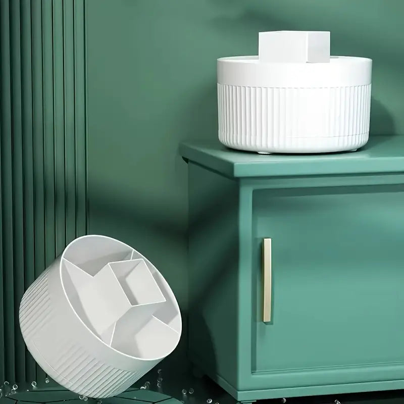Multi-Compartment 360° Rotating Makeup Storage