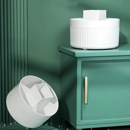 Multi-Compartment 360° Rotating Makeup Storage