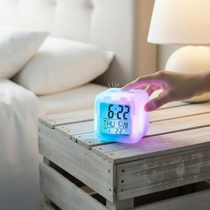 Multicolor Mini Digital Bedside Clock