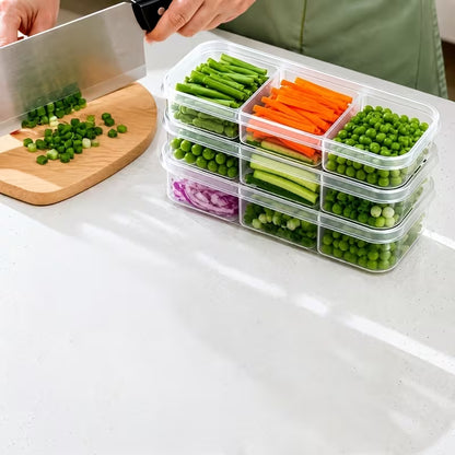 Multipurpose 3-Compartment Storage Box – Sealed Food Container with Dividers