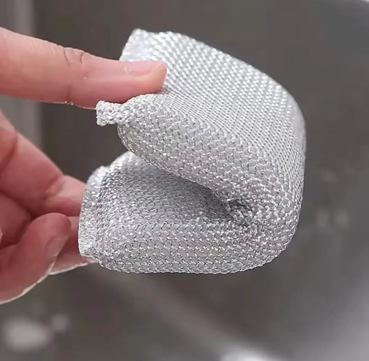 Multipurpose Steel Wire Cleaning Sponges (4pcs), Kitchen Accessories 