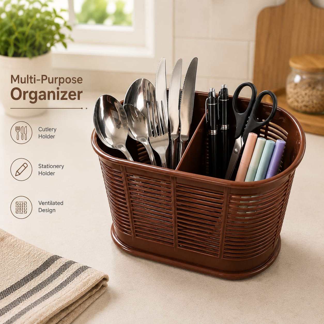 Multipurpose Storage Organizer – Utensils & Stationery Holder