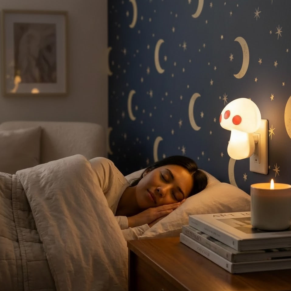 Mushroom Shape Socket Night Light – Perfect for Bedroom, Home and Living 
