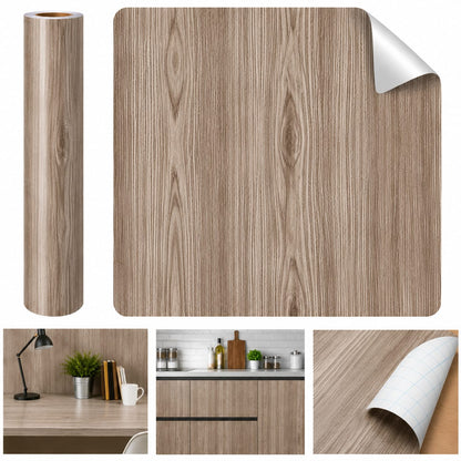 Natural Wood Grain Self Adhesive Wallpaper (60x200cm)