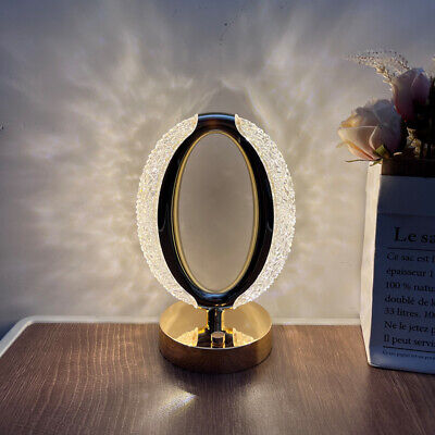 Oval LED Elegance Crystal Lamp