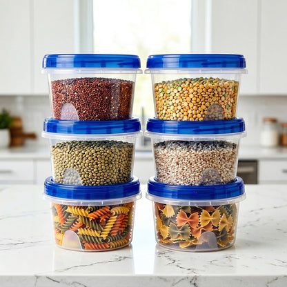 Pack of 6 Colorful Mini Storage Jars – Stylish Organizer Containers