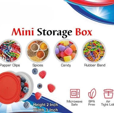 Pack of 6 Colorful Mini Storage Jars – Stylish Organizer Containers