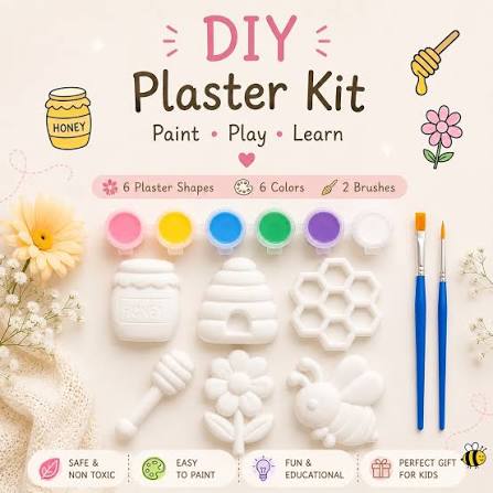 Plaster Painting Kit for Kids – Fun DIY Craft Activity Set