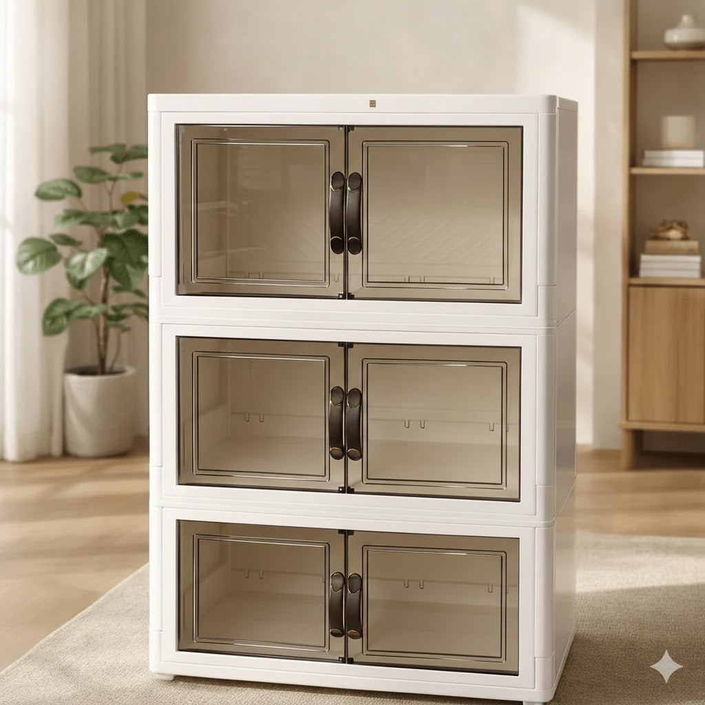 Plastic Folding Clothes Wardrobe, Home and Living 