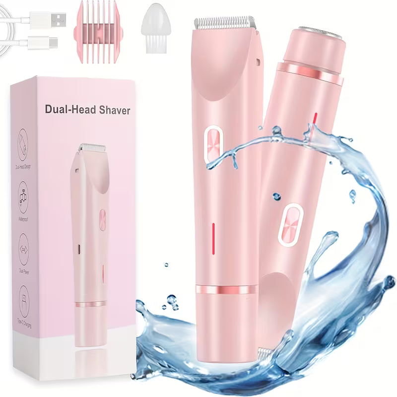 Portable 2-in-1 Beauty Shaver – Dual-Head Electric Trimmer for Women