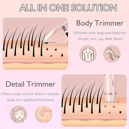 Portable 2-in-1 Beauty Shaver – Dual-Head Electric Trimmer for Women