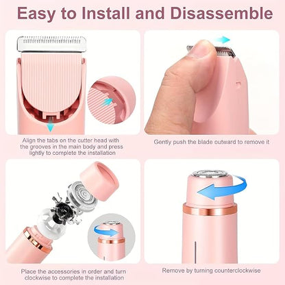 Portable 2-in-1 Beauty Shaver – Dual-Head Electric Trimmer for Women
